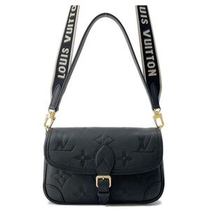 Louis Vuitton Black Embossed Shoulder Bag